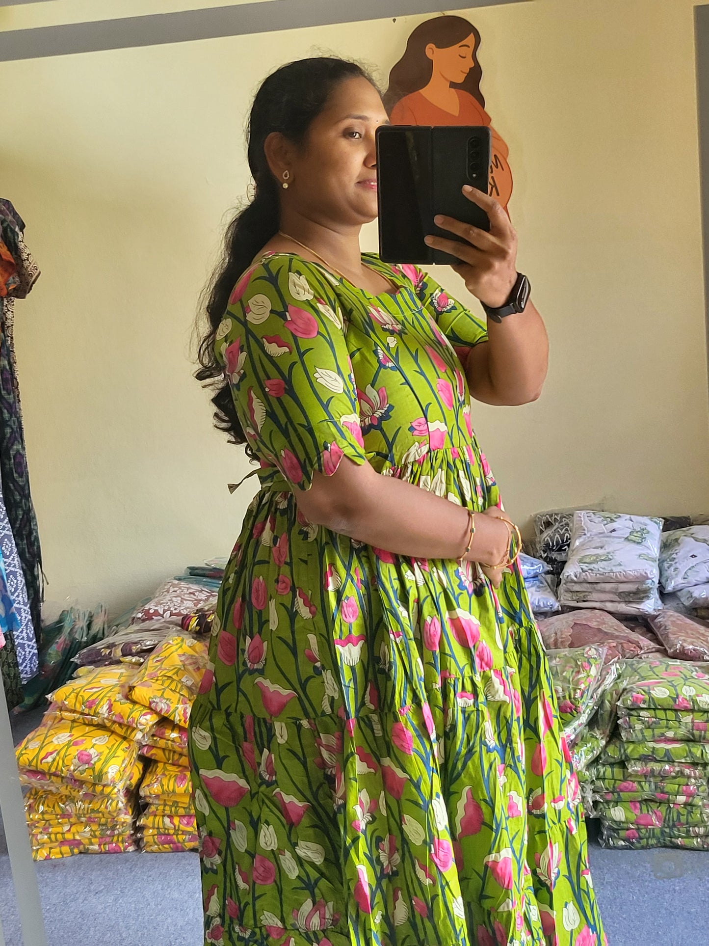 Kalamkaari feeding kurtis