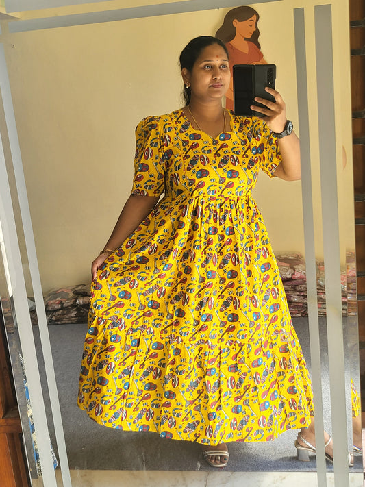 Kalamkaari print full lining feeding