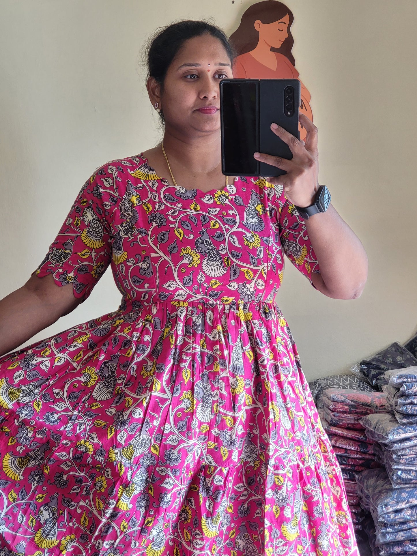 Kalamkaari feeding kurtis