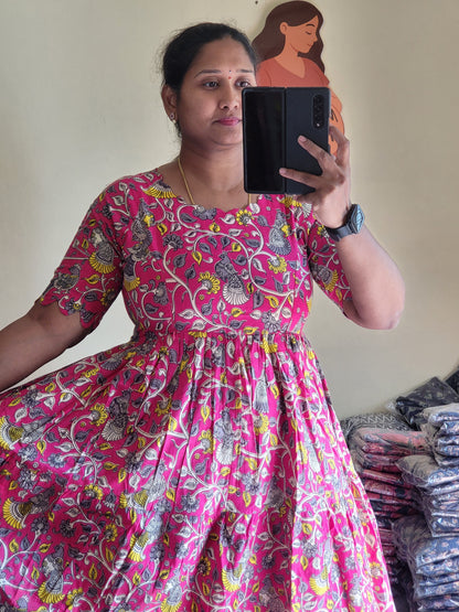 Kalamkaari feeding kurtis