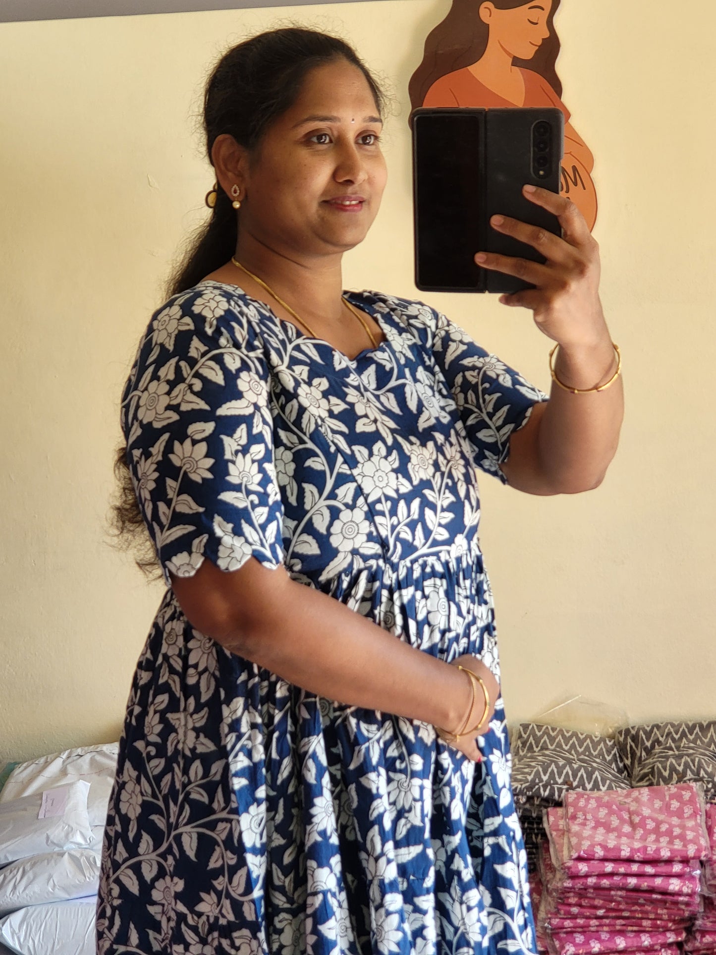 Kalamkaari print feeding kurtis