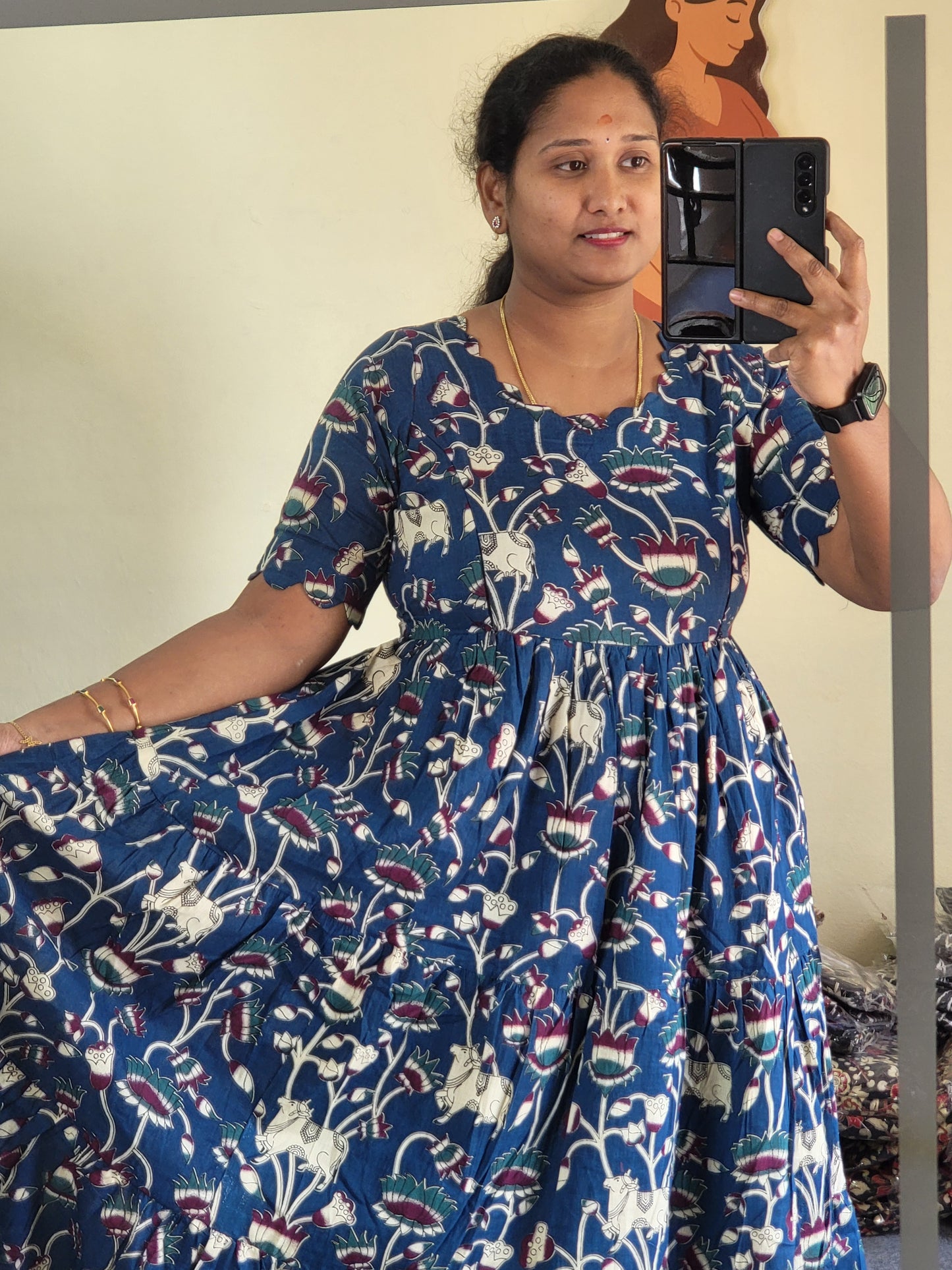 Kalamkaari feeding kurtis