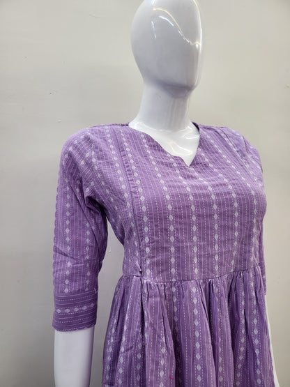 Kathawork 1tire feeding kurtis purple 7