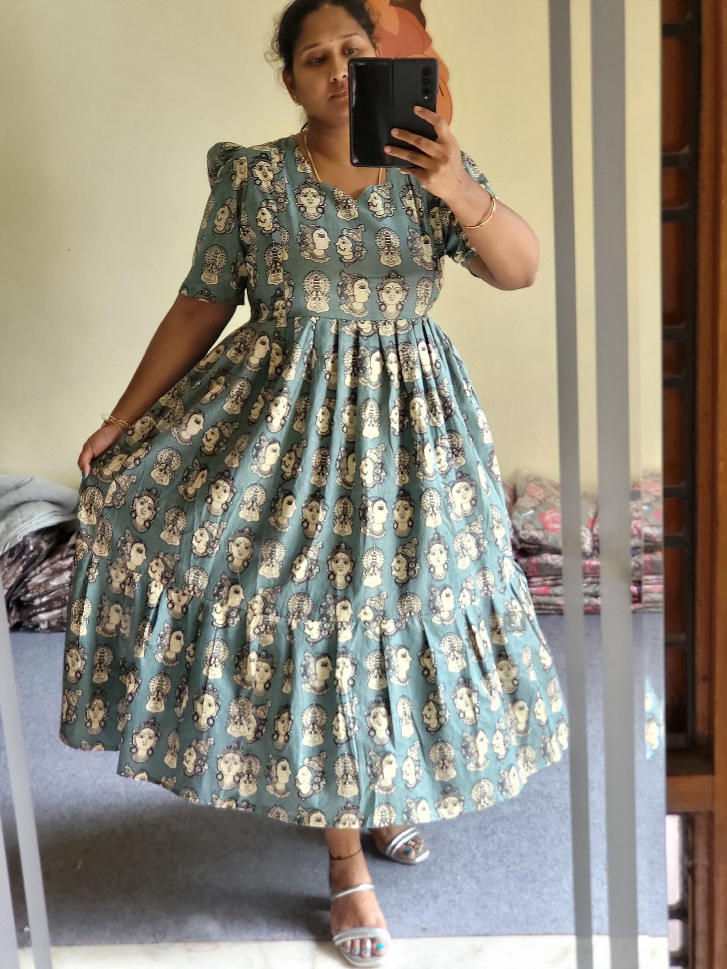 Kalamkaari print feeding kurtis