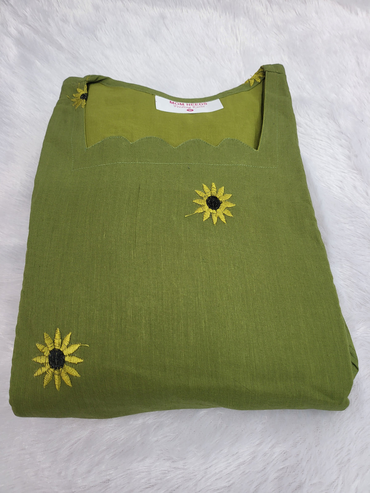 Embroidery feeding frocks 01grn