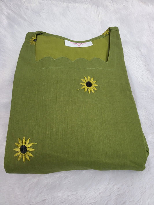 Embroidery feeding frocks 01grn