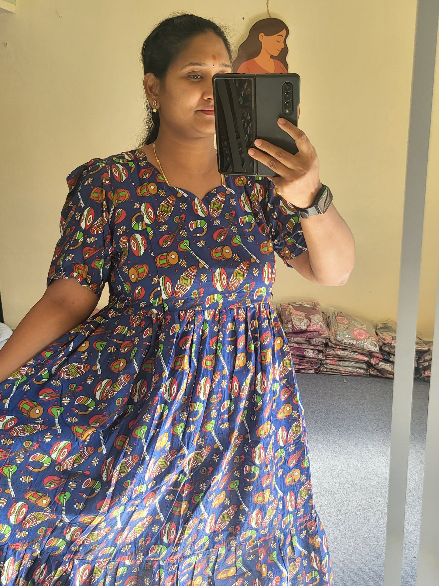 Kalamkaari full lining feeding