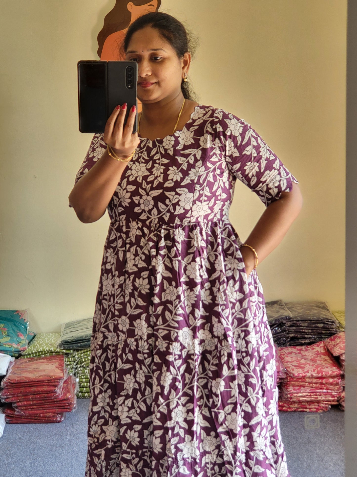 Kalamkaari feeding kurtis